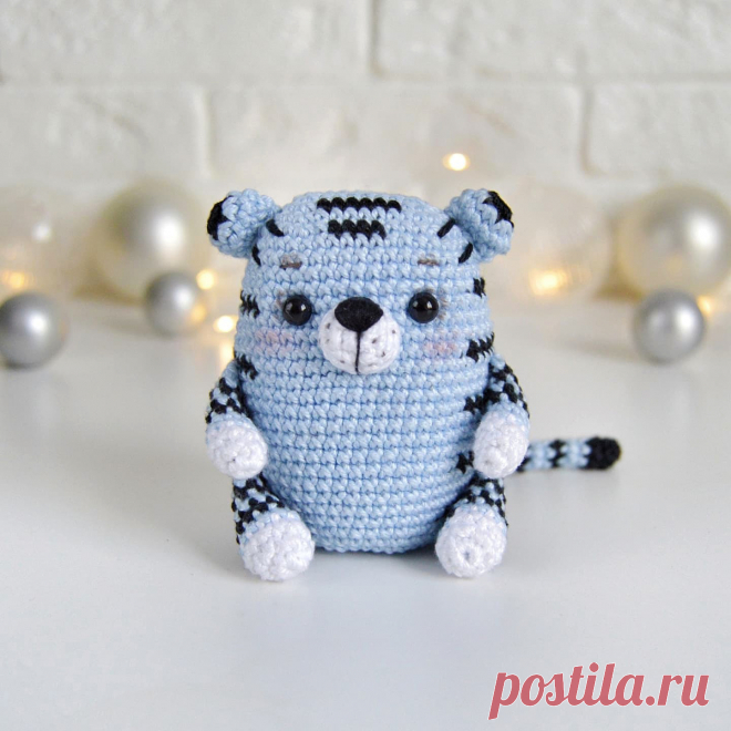 PDF Тигрёнок крючком. FREE crochet pattern; Аmigurumi animal patterns. Амигуруми схемы и описания на русском. Вязаные игрушки и поделки своими руками #amimore - тигр, маленький тигрёнок к Новому году, тигрята, котик, кот, кошечка, кошка, котенок.