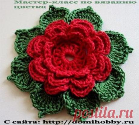 Цветочек к шляпке &quot;Незабудка&quot;.