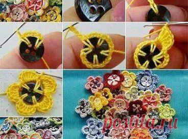 Как сделать необычные цветочки для декора вещей.