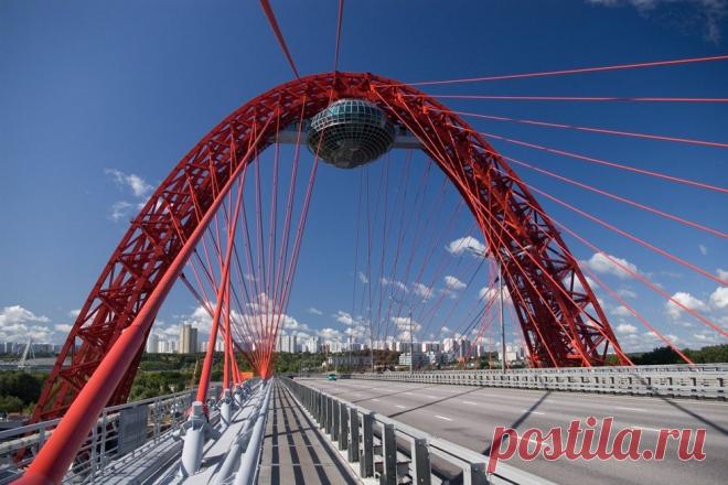 Вантовый мост с летающей тарелкой в Серебряном Бору - Путешествуем вместе