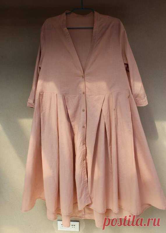 Women Plus Size dress, Linen top, maxi Linen dress, Shirt dress for Women 【Fabric】 cotton, linen 【Color】 Pink 【Size】 M;Shoulder 40cm / 16  Bust 108cm / 42  Sleeve Length 40cm / 16  Cuff circumference 26cm / 10  Length 98cm-113 / 38-44   L;Shoulder 43cm / 17  Bust 116cm / 45  Sleeve Length 42cm / 16.4  Cuff circumference 27cm / 11  Length 100cm-115 / 39-45   Have any