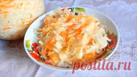Капуста быстрого приготовления - за 1 сутки! Вкуснейшая и хрустящая!