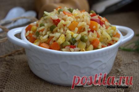 Как приготовить рис с овощами на сковороде - пошаговый фоторецепт