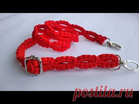 Cara Membuat Tali Tas Selempang Tali Kur dengan Gisper - DIY HANDLE MACRAME TUTORIAL -HANDLE TAS - YouTube