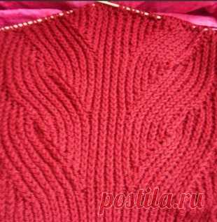 Узор Косы английской резинкой спицами