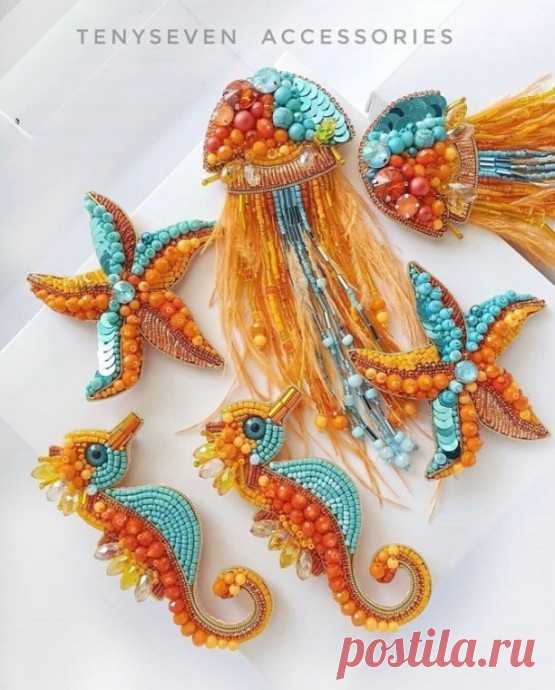 Невероятные брошки из бисера: идеи для творчества