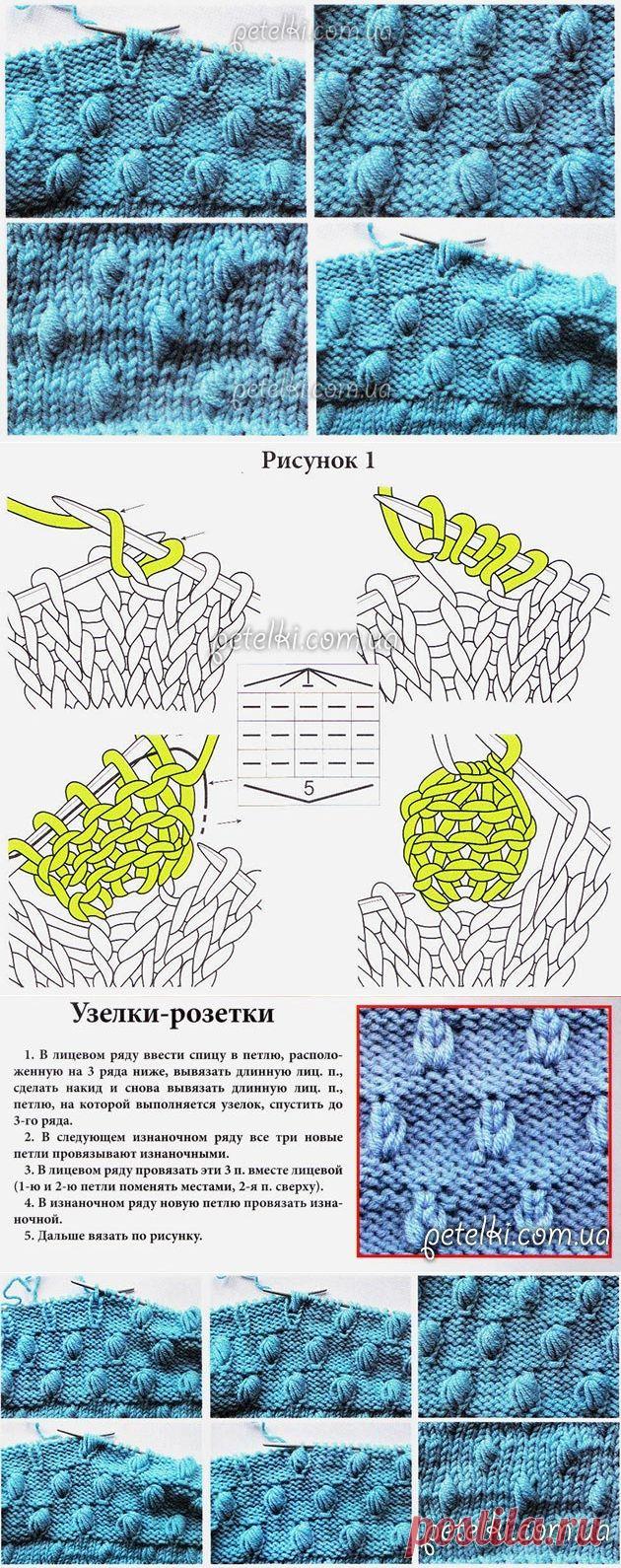 Узор Шишечки спицами. Описания вязания, схемы, видео