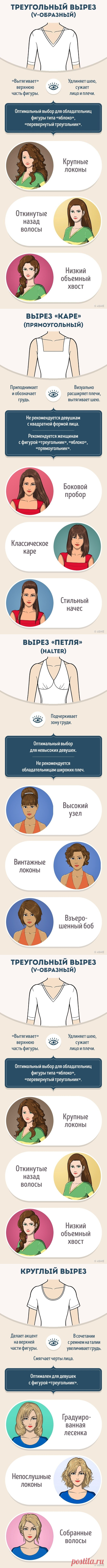 Как правильно сочетать прическу и вырез на платье