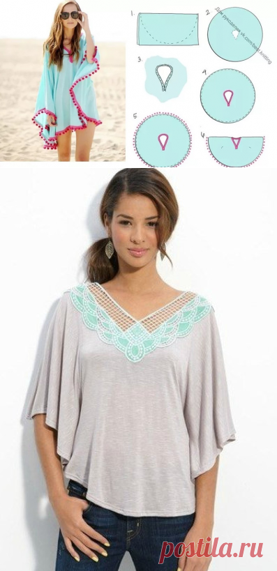 Туника пляжная: Как сшить своими руками + выкройки