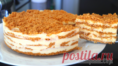 ТОРТ за 15 минут на СКОВОРОДЕ! Вкусный торт БЕЗ духовки и БЕЗ печенья