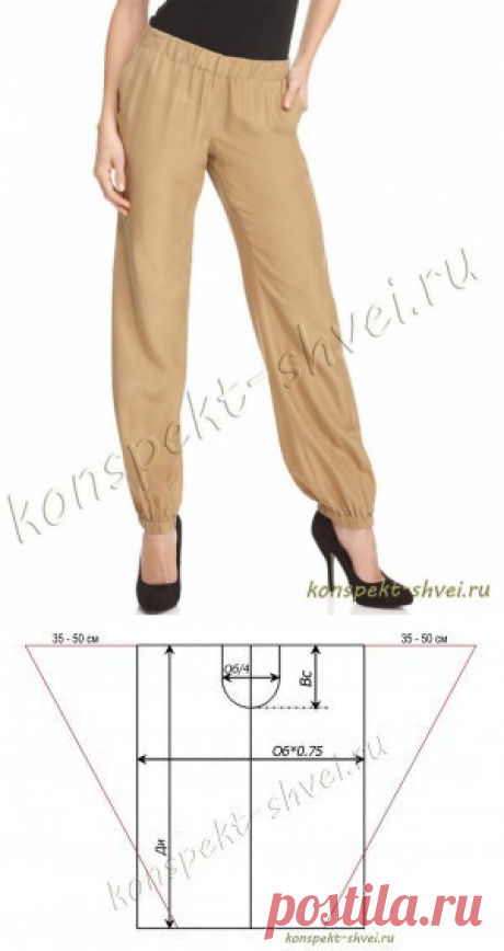 Шитье ✂ Выкройки#Шаровары-султанки и брюки в стиле Бохо
