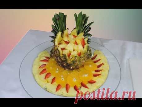EASY DECORATION WITH SLICED FRUIT -  By J Pereira Art Carving