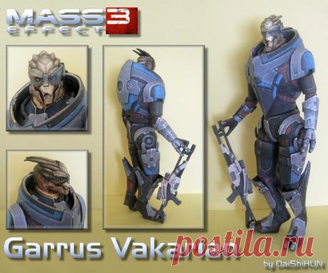 Garrus Vakarian ME3 Papercraft Garrus's new Appearance from Mass Effect 3 The armor texture was modified by me because i liked the looks of Garrus's alternate appearance pack armor from ME2. The template has by default the origi...