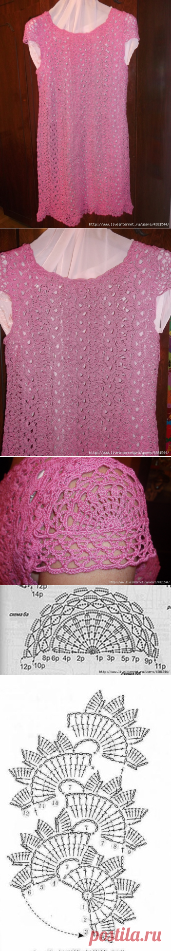 Ажурное платье. Крючком