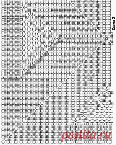 Шикарный квадратный мотив для скатерти