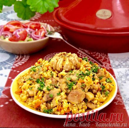 Пилав из булгура с курицей