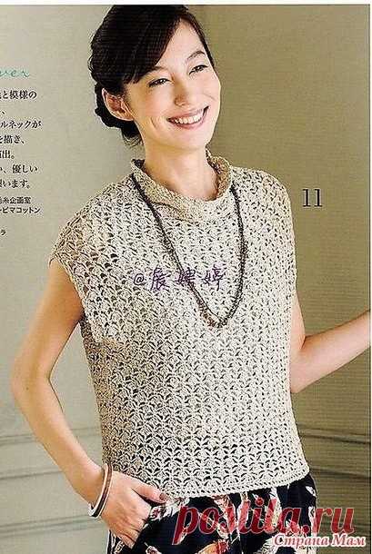 ​Ажурный топ крючком