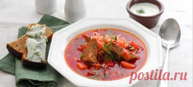 Борщ – рецепт классический, вегетарианский, зеленый, из квашеной капусты, курицы, в мультиварке