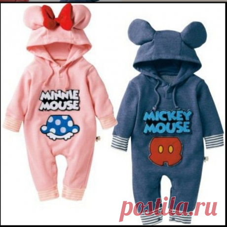 Двойные комбезы Minnie и Mickey Mouse🎡 цена до 8 марта 1500💋 размеры 6-24М +79644424065