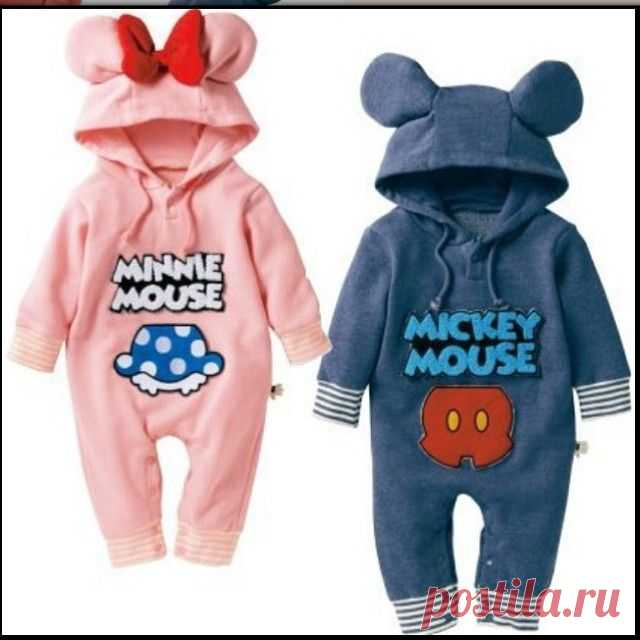 Двойные комбезы Minnie и Mickey Mouse🎡 цена до 8 марта 1500💋 размеры 6-24М +79644424065