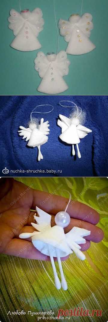 Рождественские ангелочки из ватных дисков. Мастер-класс | Домохозяйка