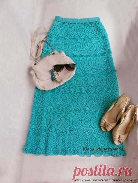 Бирюзовая юбка крючком Новый конкурс с денежными призами! - условия читаем ЗДЕСЬ