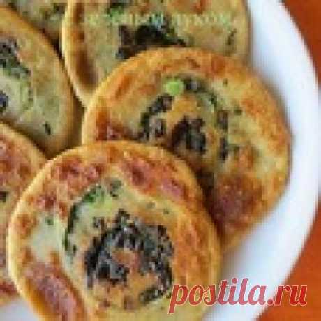 Лепешки с зеленым луком Кулинарный рецепт