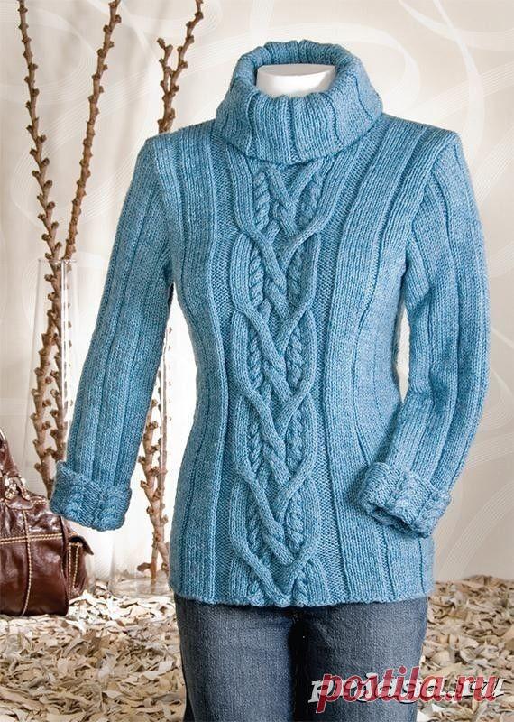 Женский теплый пуловер
Описание: http://prjaga.ru/vyazanie-dlya-zhenshchin/pulover-zhaket-sviter/pulover-dlya-zhenshchiny-spitsami