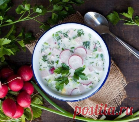 Окрошка на кефире.