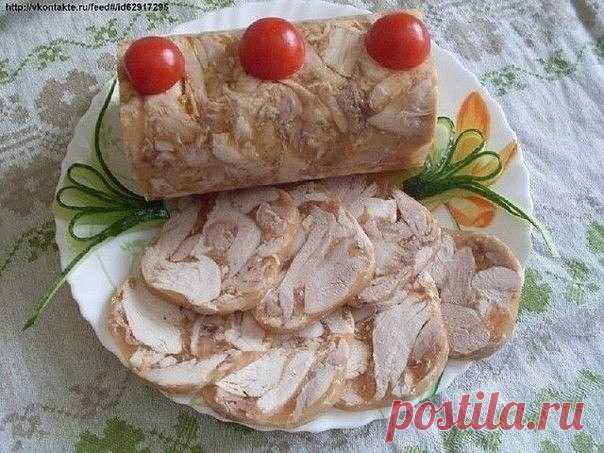 Как приготовить куриный рулет в бутылке. - рецепт, ингредиенты и фотографии