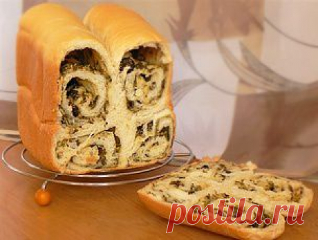 хлеб&quot;Завитушка&quot; с чесноком и зеленью
