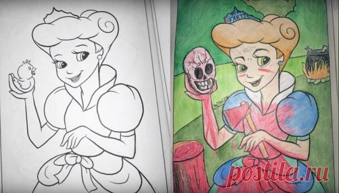 Что бывает когда взрослые добрались до детских раскрасок . Тут забавно !!!