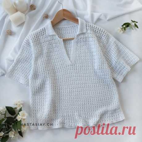 Нежный джемпер крючком