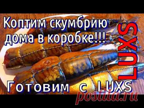 Коптим скумбрию дома в коробке