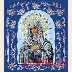 Набор для вышивания бисером "Богородица Умиление в рамке" (Икона)