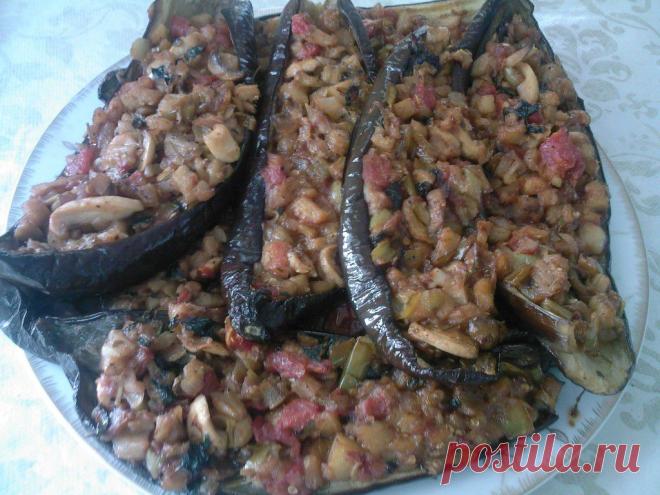 Баклажаны, фаршированные грибами - Закуски - Рецепты Восточной и Кавказской кухни с фото - Хинкал.ру- Хинкал.ру