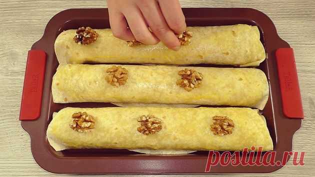 Рулет из лаваша со сладкой начинкой | Красилова Наталья / Food Пульс Mail.ru