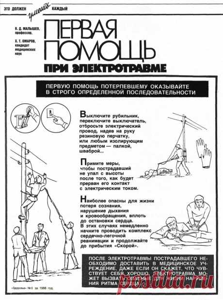 Первая помощь при электротравме