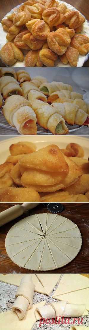 Рогалики из творожного теста