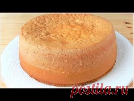 Формула бисквита. Высокий бисквит без разделения яиц.