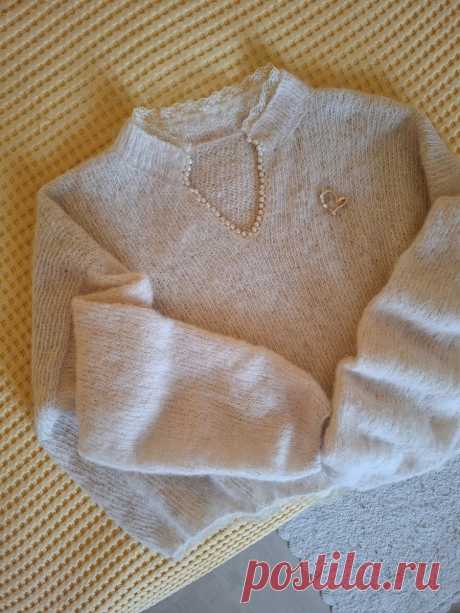 Блуза Рококо. Новое бесплатное описание вязания | Стильное вязание KNITMILO | Дзен