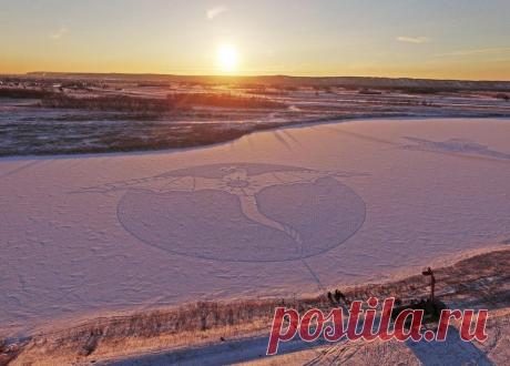 Гигантские рисунки на снегу / Болталка / Истории в картинках