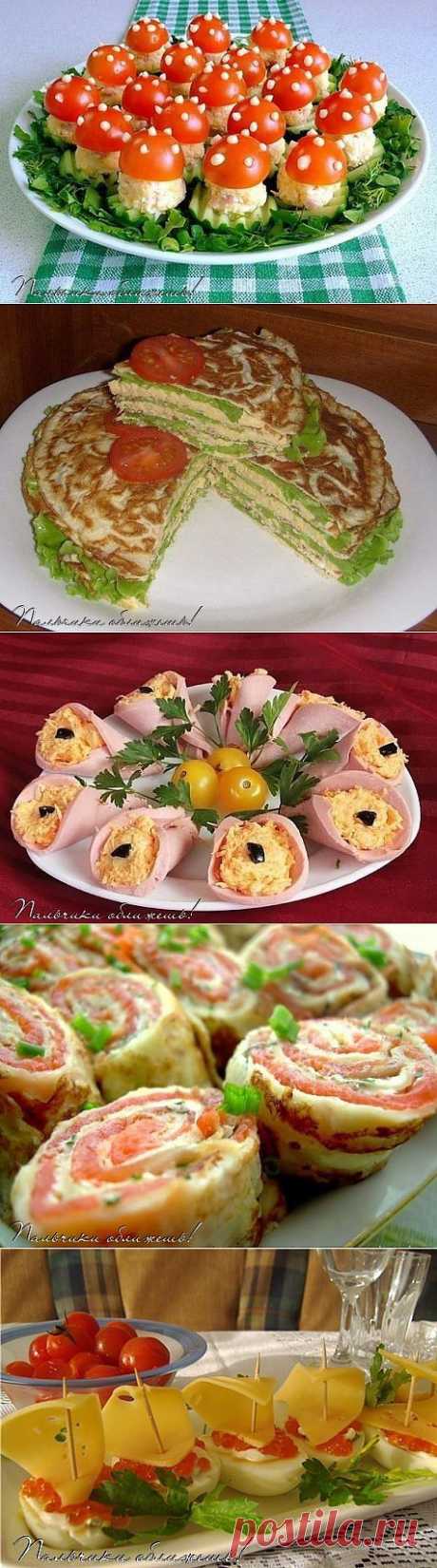 Красивые новогодние закуски..