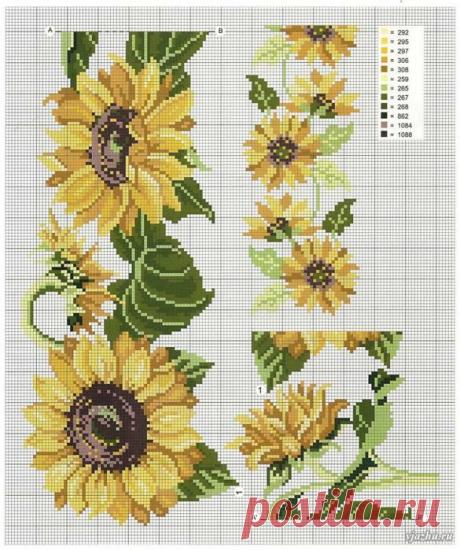 подсолнухи вышивка крестом: 19 тыс изображений найдено в Яндекс.Картинках
