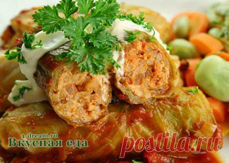 Мясные голубцы - с фаршем и рисом - рецепт приготовления - Вкусная еда