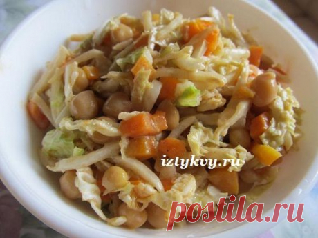 Рецепт теплого салата с нутом, тыквой и сельдереем, пошаговые фото