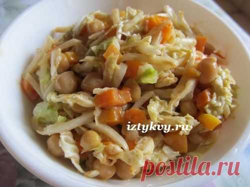Рецепт теплого салата с нутом, тыквой и сельдереем, пошаговые фото