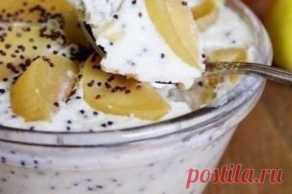 Творожная запеканка с маком и яблоками на пару, рецепт с фото | Вкусные кулинарные рецепты