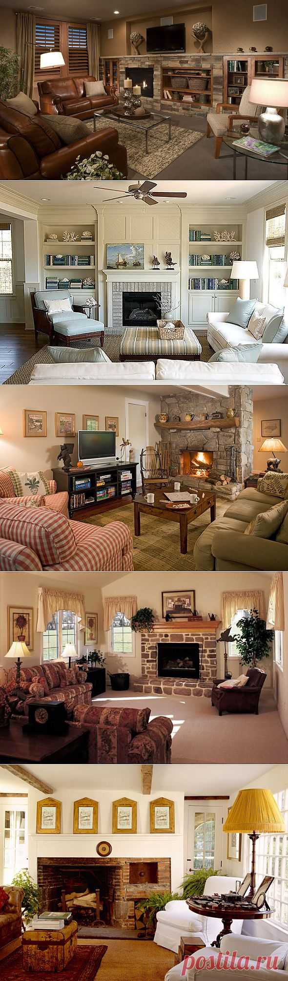 (+1) - Неповторимая атмосфера тепла и уюта: камин в гостиной | Интерьер и Дизайн