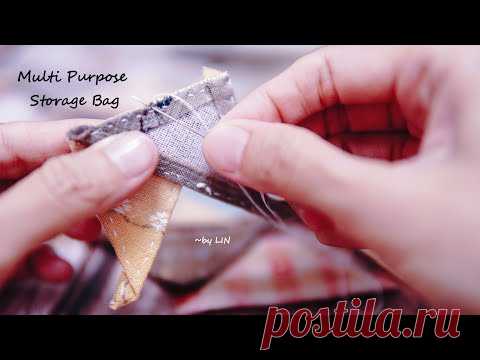 Многоцелевой мешок для хранения / ручной стежок / 市縫いのかわいいい的バッグ # handymum 【пэчворк】